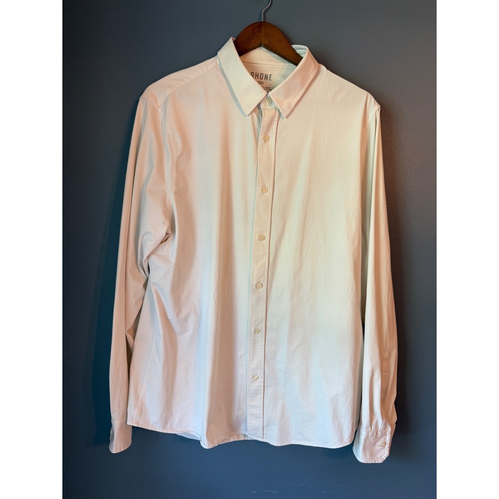 Rhone Commuter Shirt Mens XL White Slim Fit Fine Italian Fabric Long Sleeve